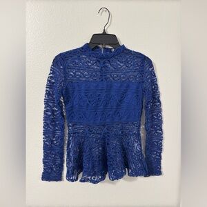 Blue Love University Top